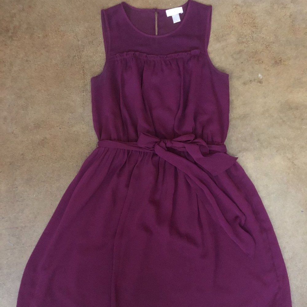 Plum blouson dress, size 6